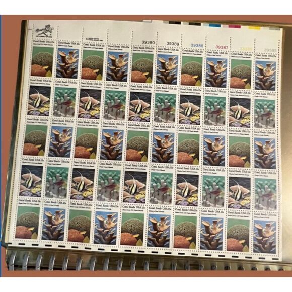 US Stamps SC# 1827-30 Coral Reefs Sheet of 50 MNH 15c 1980 UNHINGED - Picture 2 of 2